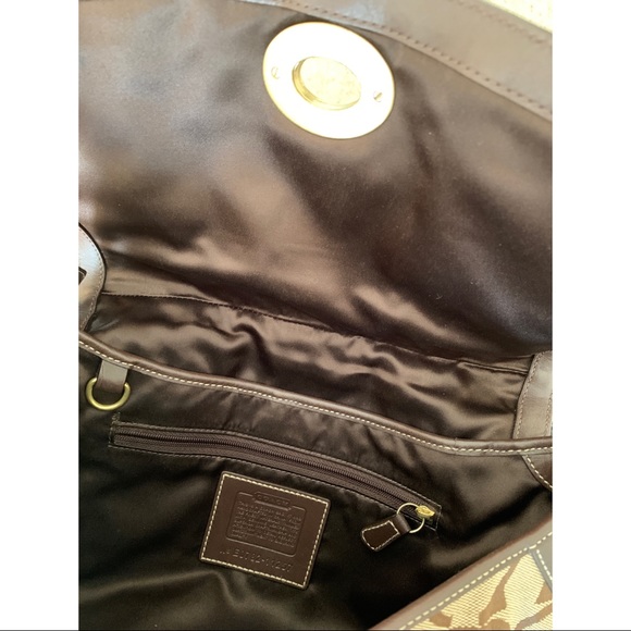 COACH Signature Shoulder Bag (Brown) - Picture 4 of 5